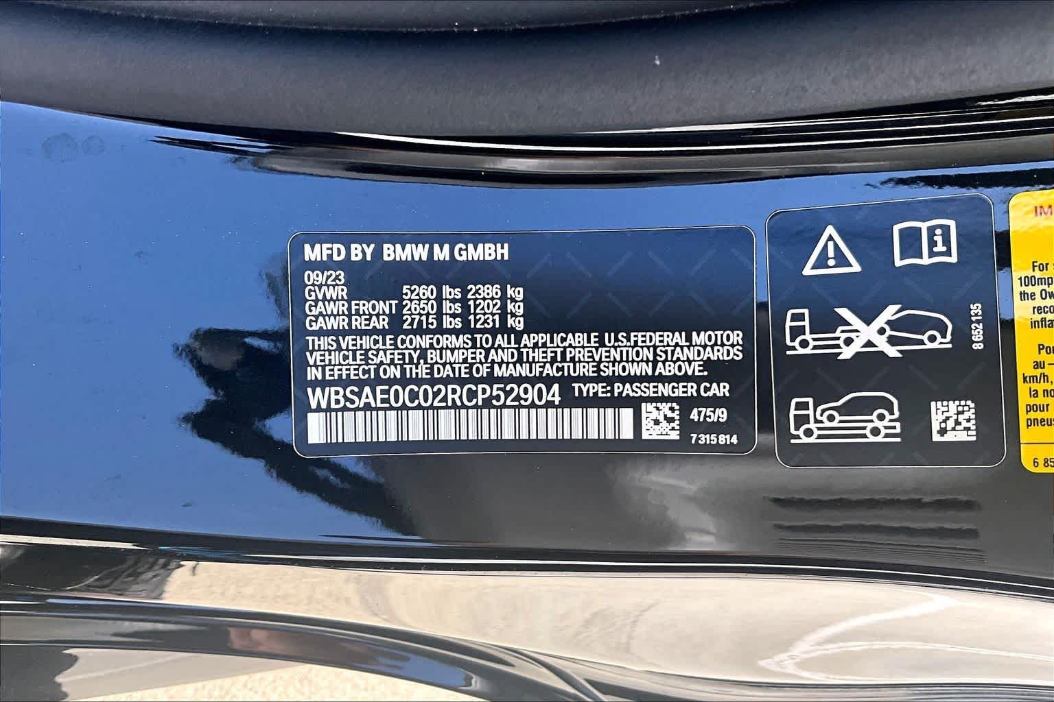 Used 2024 Black Sapphire Metallic BMW Competition image 31