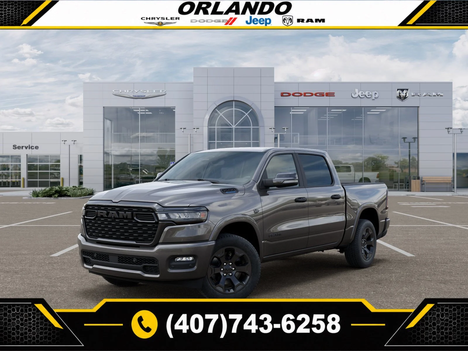 New 2027 Granite Crystal Metallic Clearcoat Ram Big Horn/Lone Star image 1