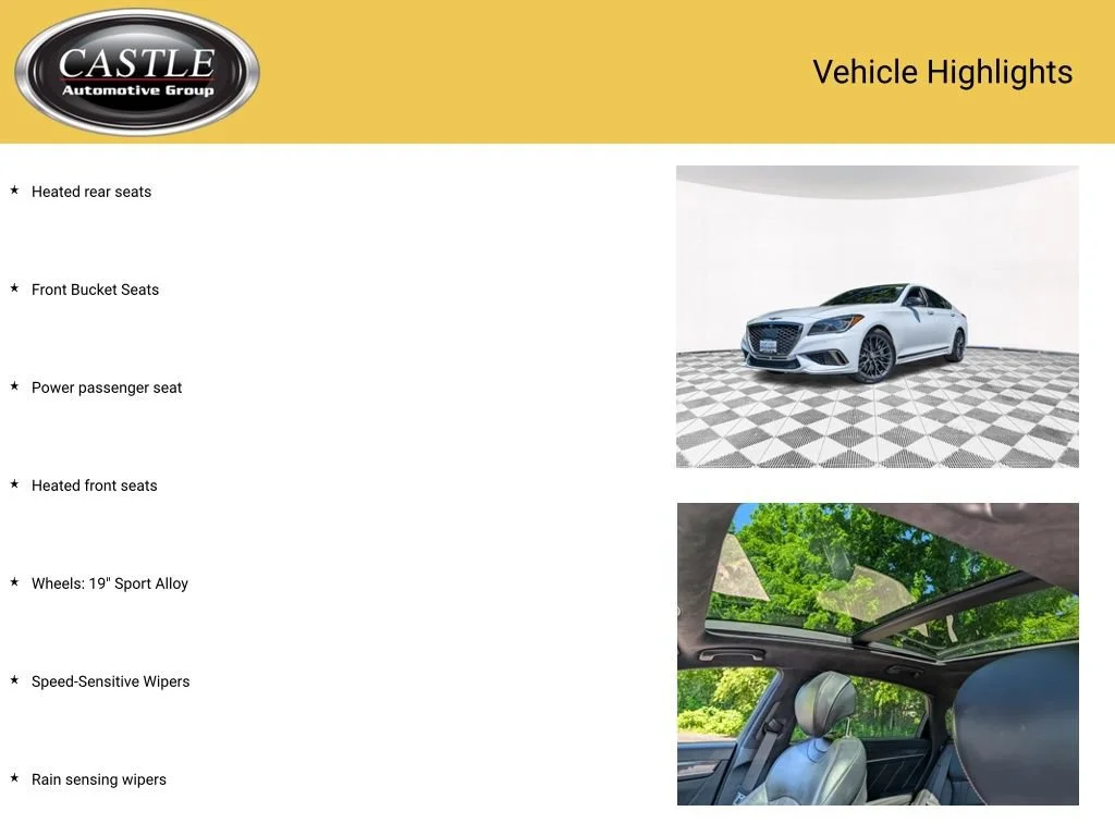 Used 2018 White Genesis 3.3T Sport image 7