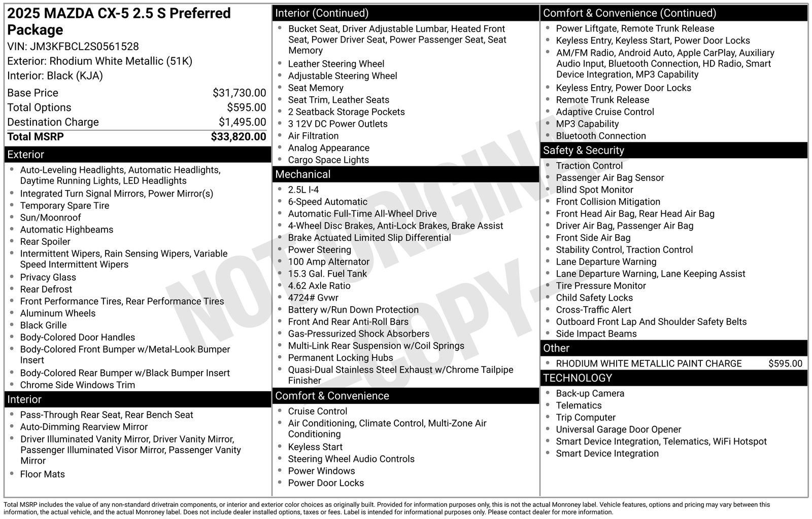 Certified Used 2025 Rhodium White Metallic Mazda 2.5 S Preferred Package image 31