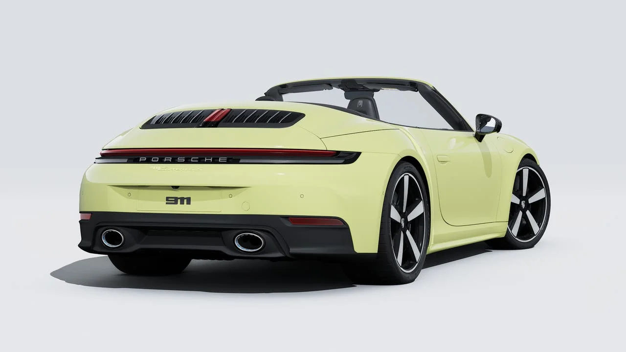 New 2026 Cartagena Yellow Metallic Porsche Carrera 4S Cabriolet image 9