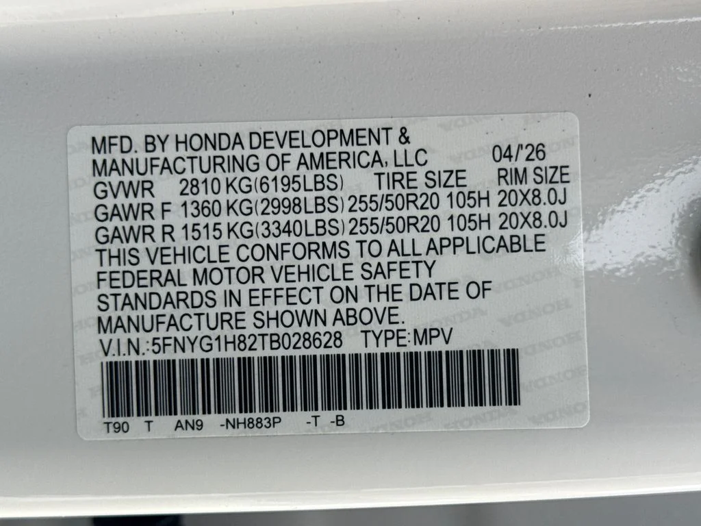 New 2026 Platinum White Pearl Honda AWD Elite image 30
