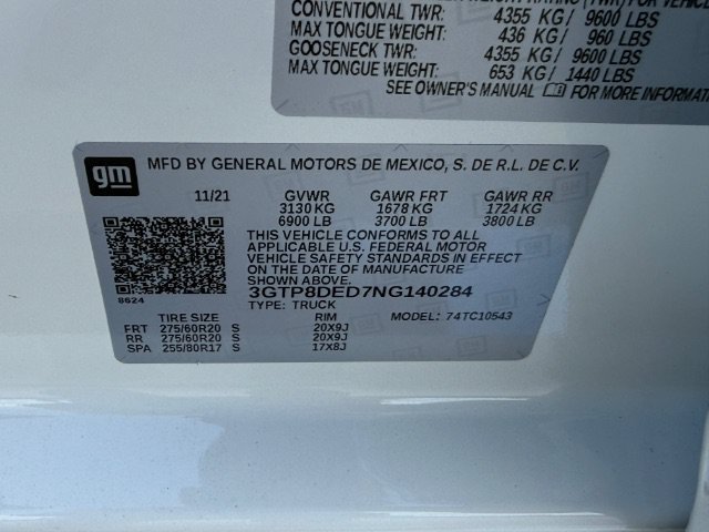 Used 2022 Summit White GMC SLT image 22