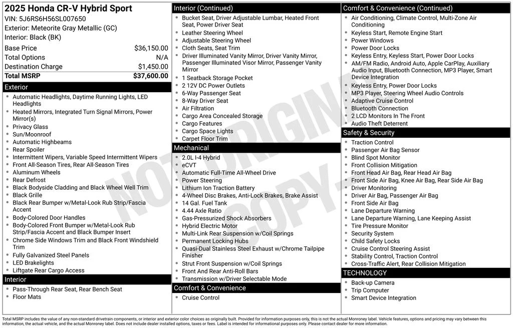 Used 2025 Gray Honda Sport image 45
