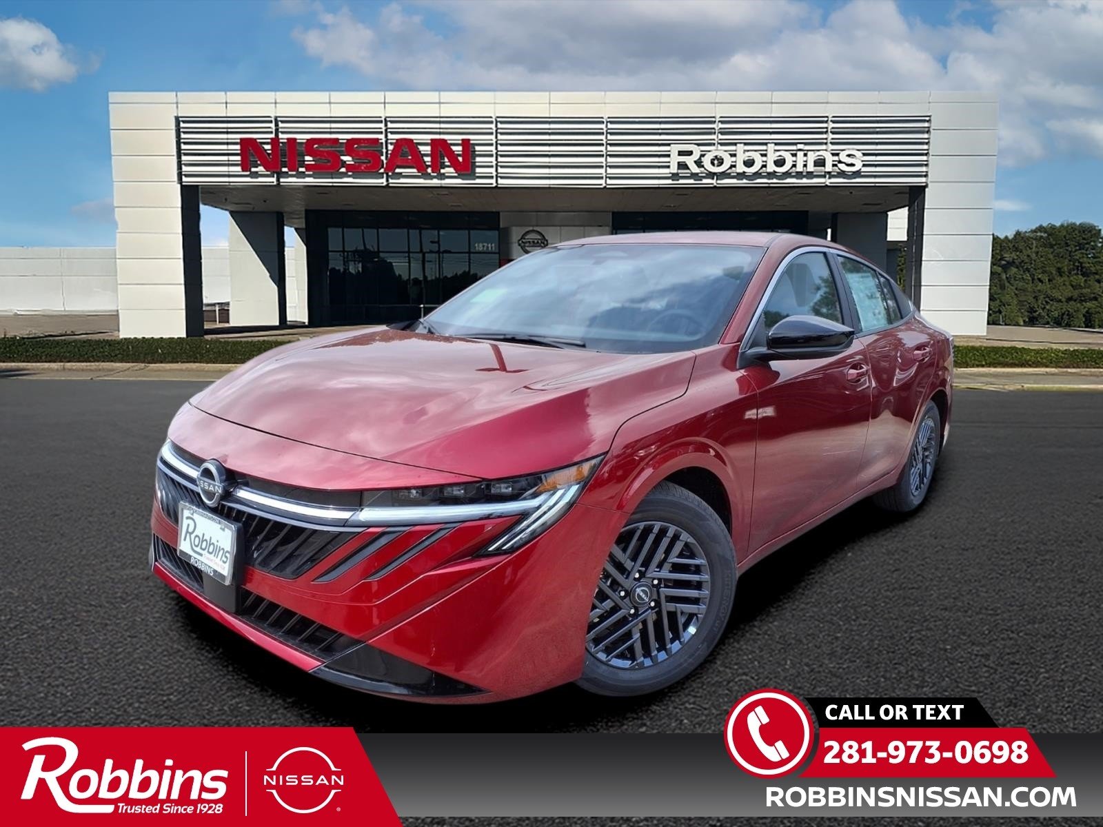 2026 Nissan Sentra SV Red at Robbins Nissan