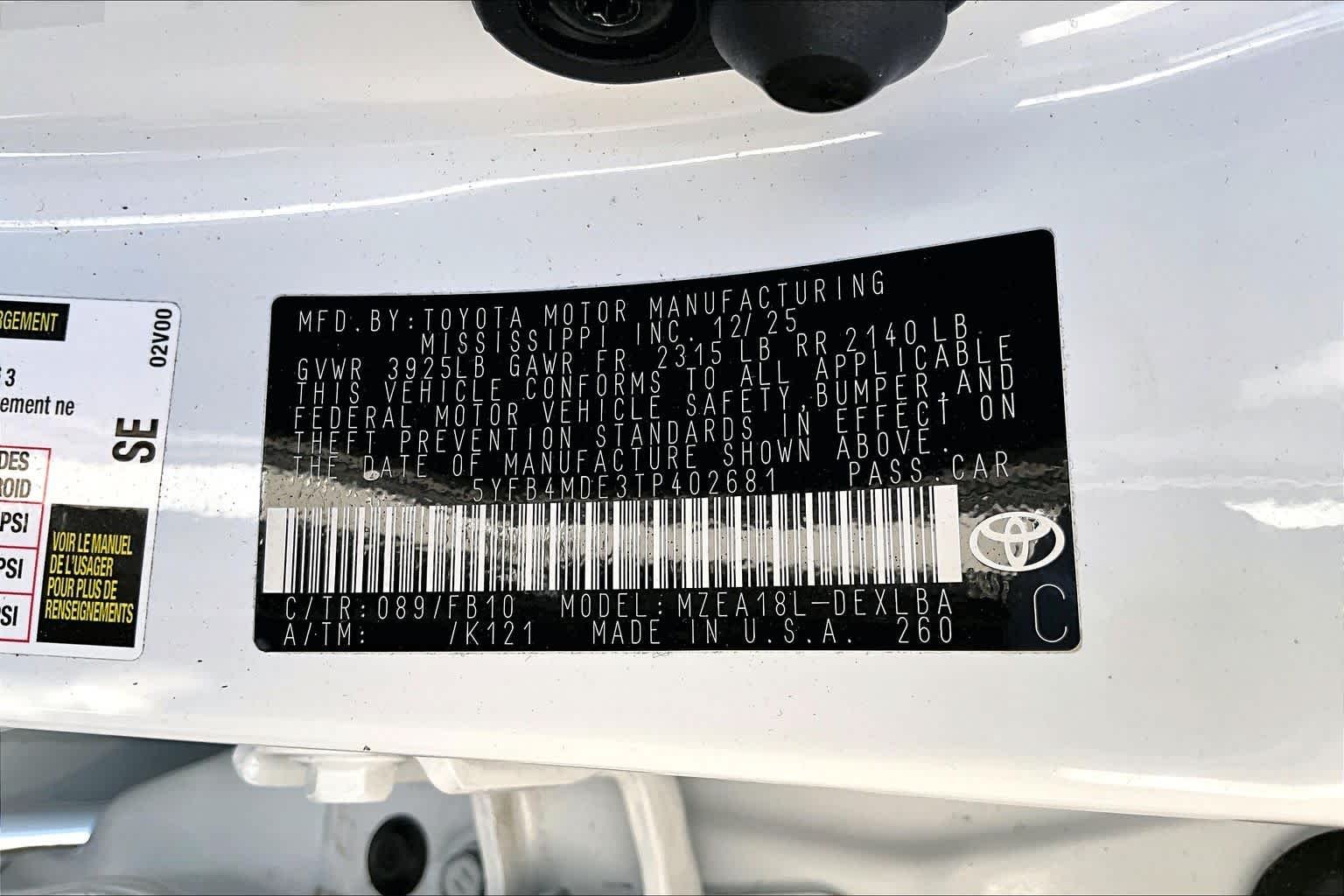 Certified Used 2026 Wind Chill Pearl Toyota LE image 34