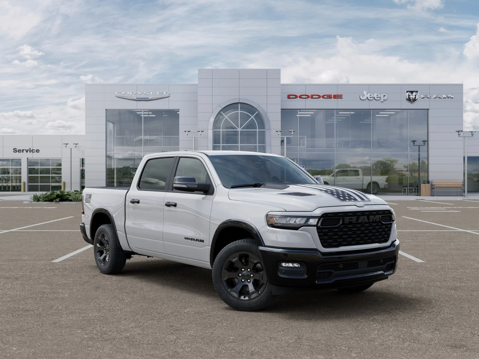 New 2026 Bright White Clear-Coat Exterior Paint RAM Big Horn/Lone Star image 5
