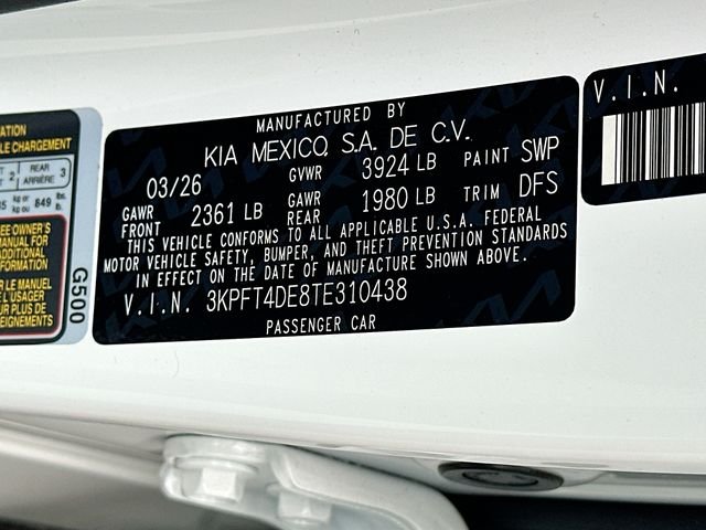 New 2026 Snow White Pearl Kia LXS image 30