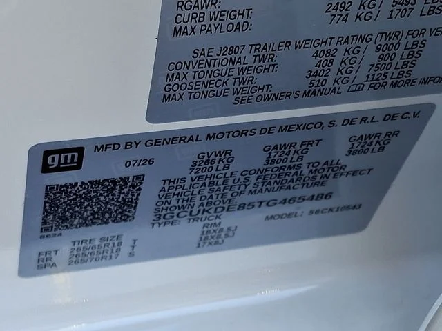 New 2026 White Chevrolet LT image 20