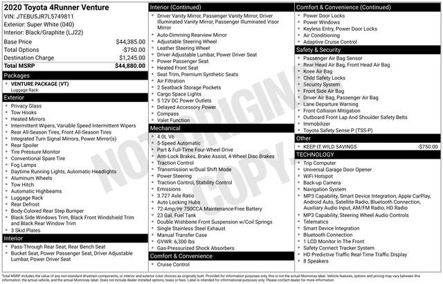 Used 2020 White Toyota Venture Special Edition image 6