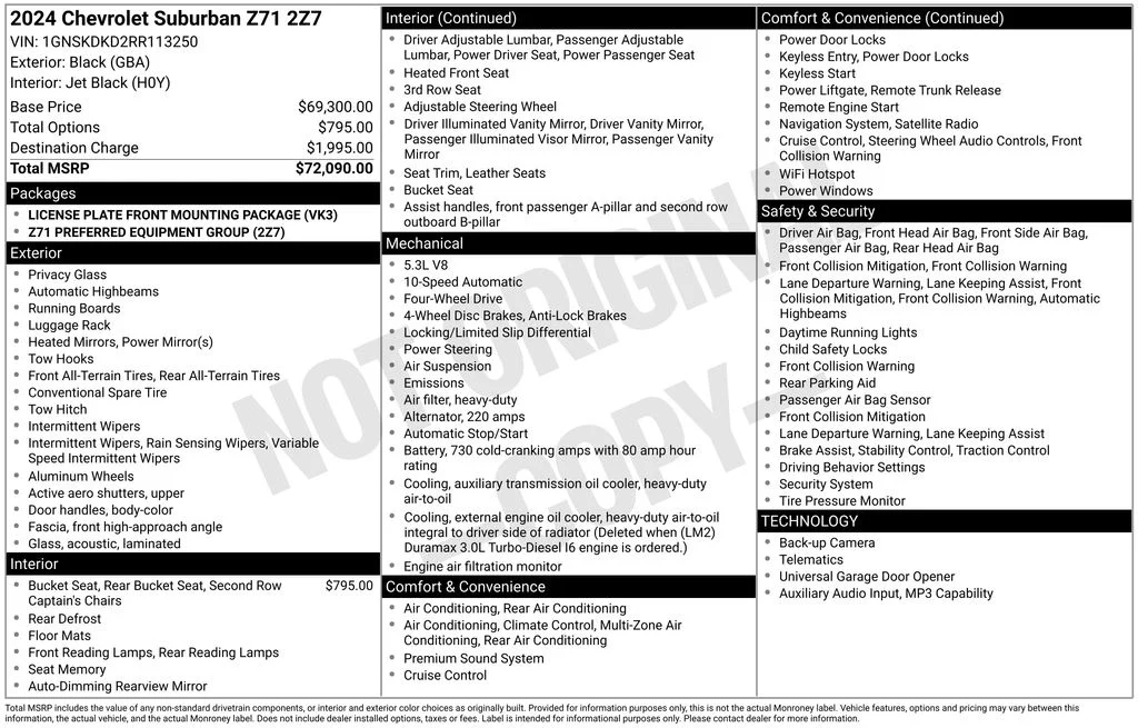 Used 2024 Black Chevrolet Z71 image 43
