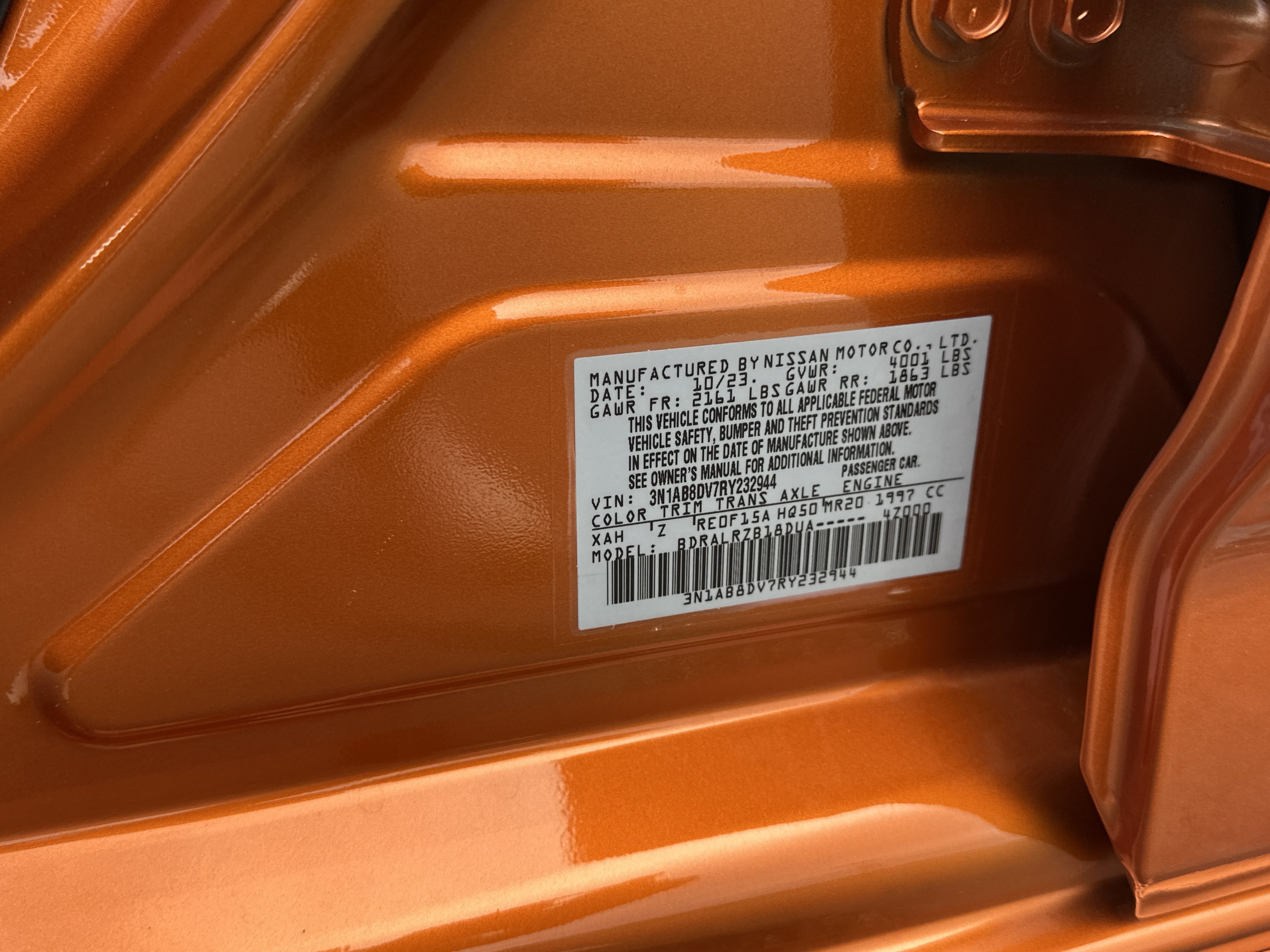 Used 2024 Monarch Orange Metallic/Super Black Nissan SR image 27