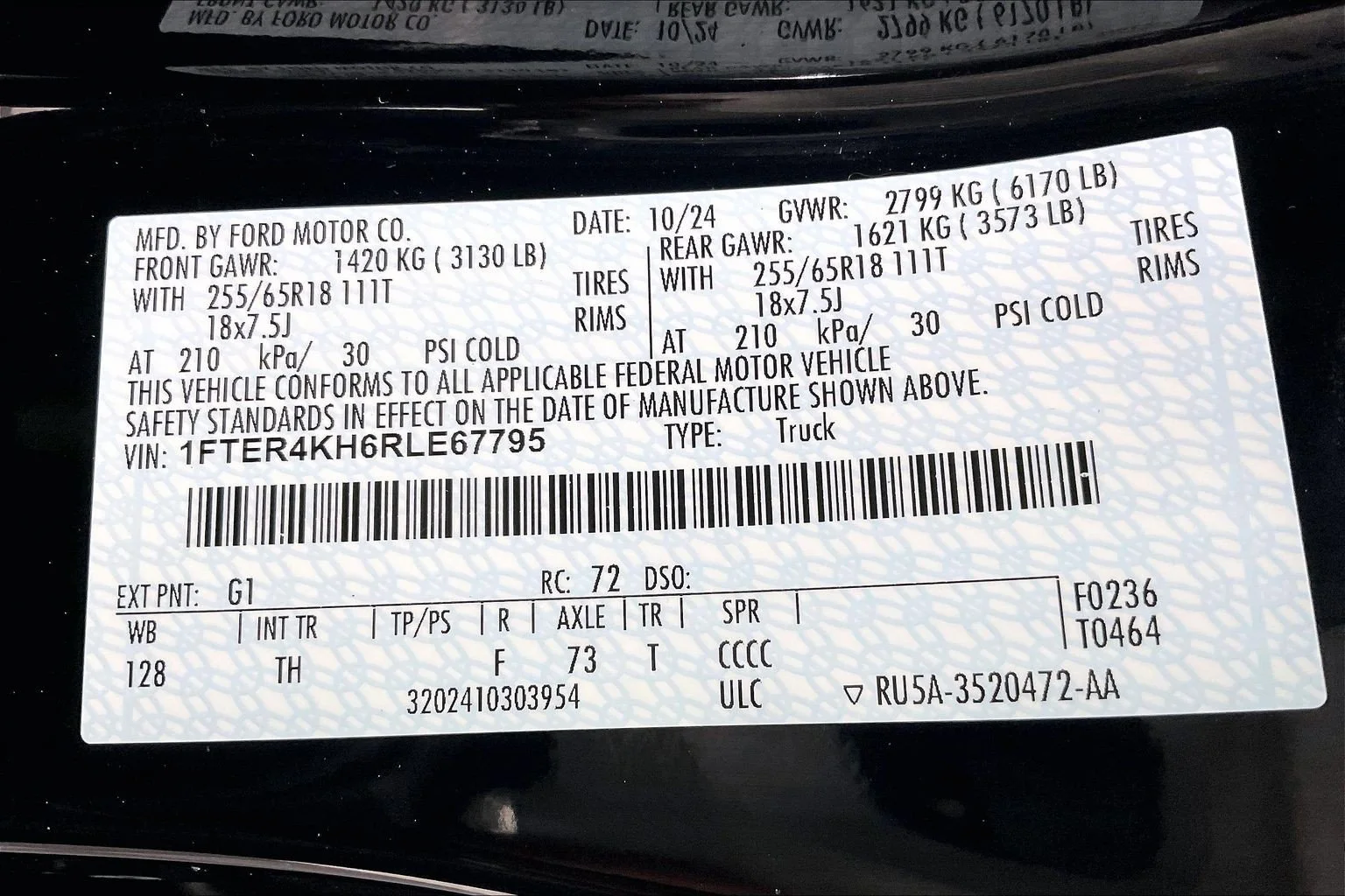 Used 2024 Shadow Black Ford Lariat image 34