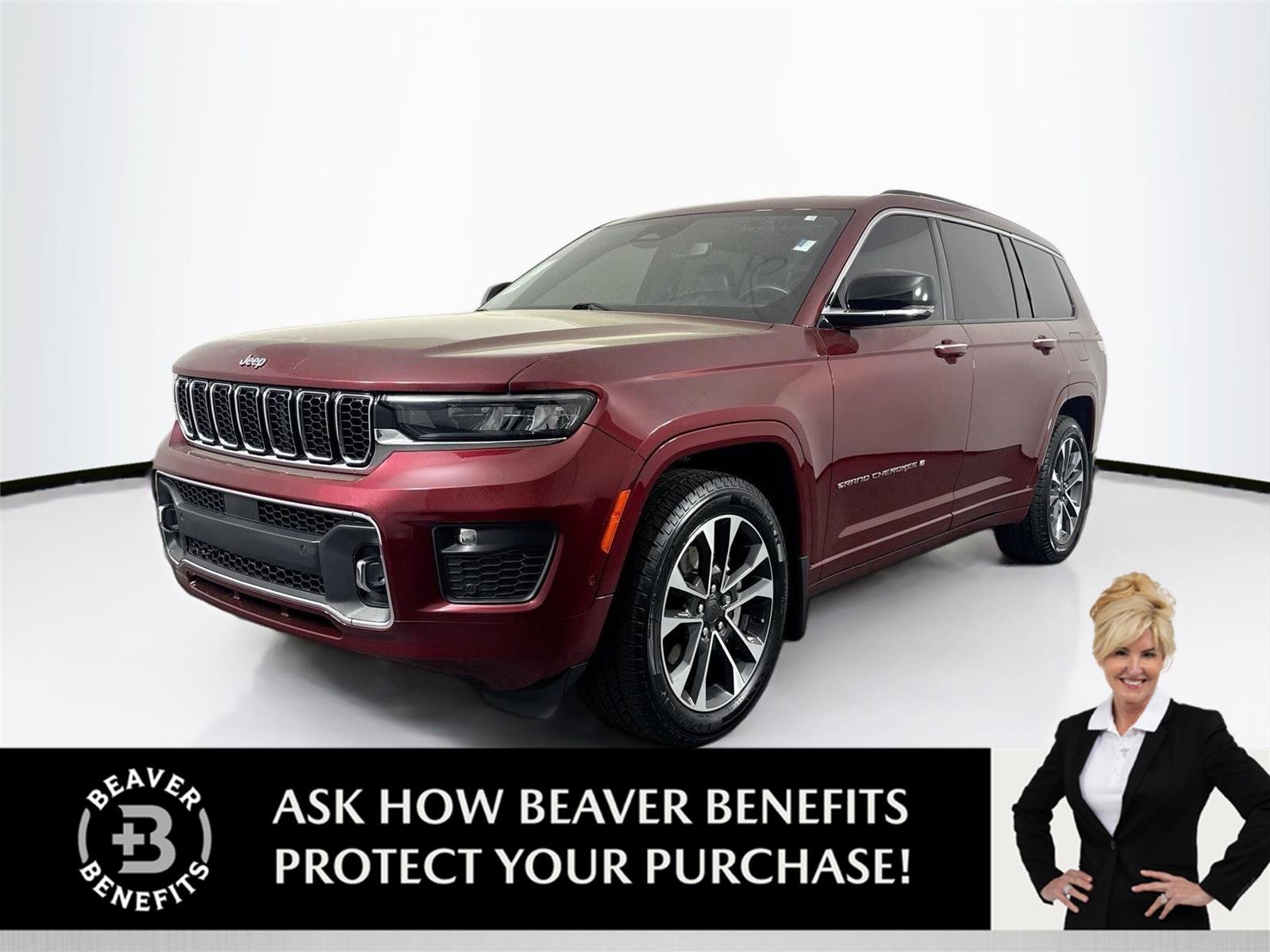 Used 2022 Velvet Red Pearlcoat Jeep Overland image 1