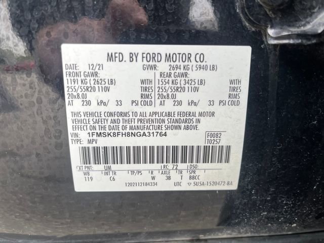 Used 2022 Black Metallic Ford Limited image 18