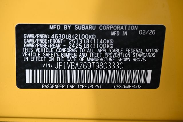 New 2026 Yellow Subaru Series.Yellow image 20