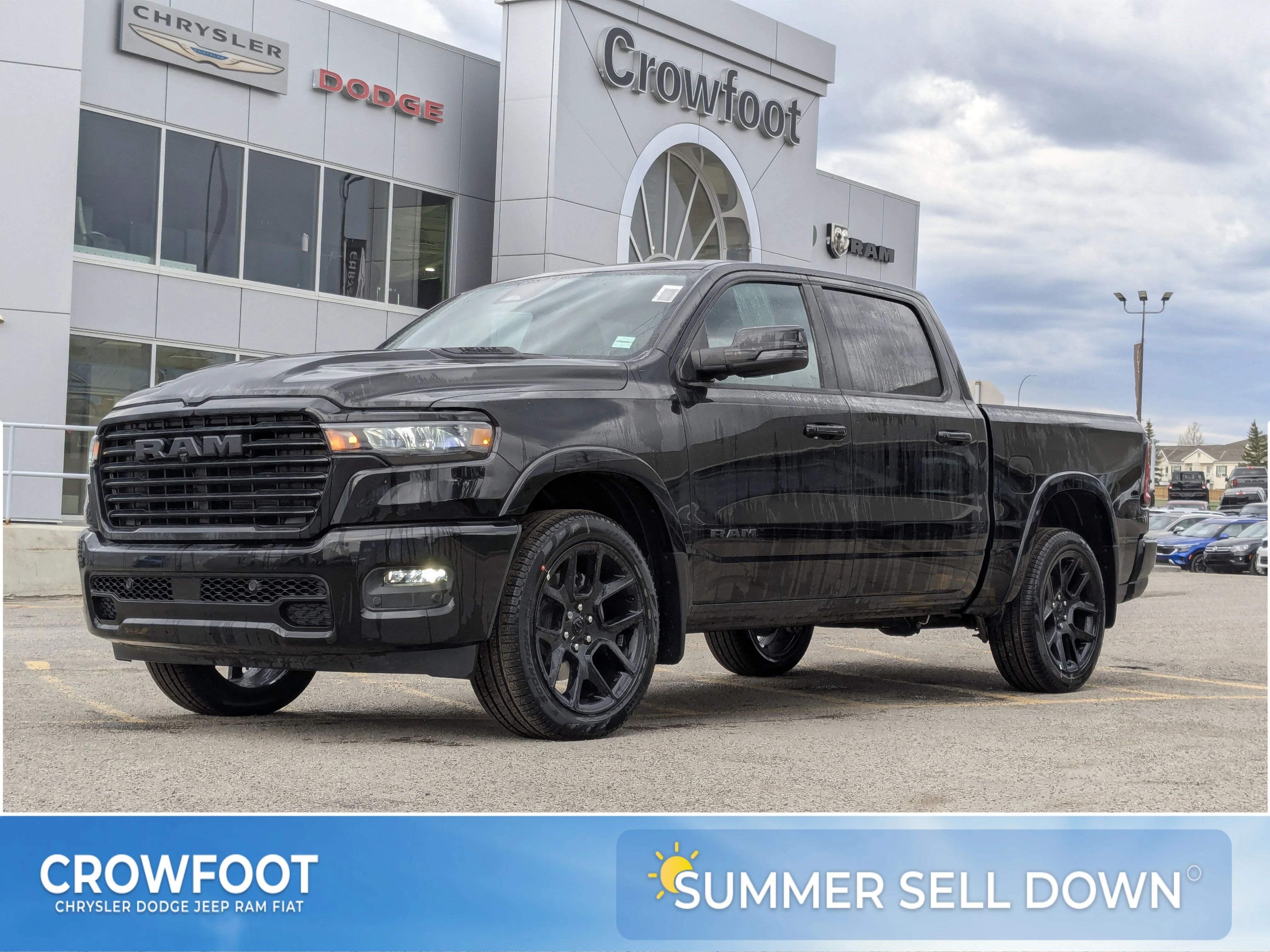 New 2026 Black RAM Laramie - - Twin Turbo - 22 Black Wheels - 14.4 Screen - Harman/Kardon - Pano Sunroof & More! image 1