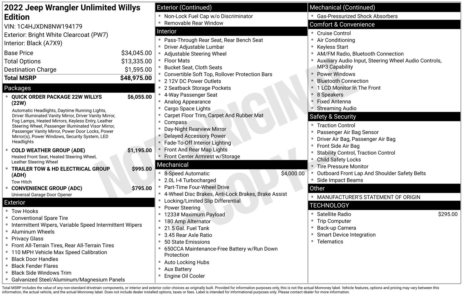 Used 2022 White Jeep Unlimited Willys image 33