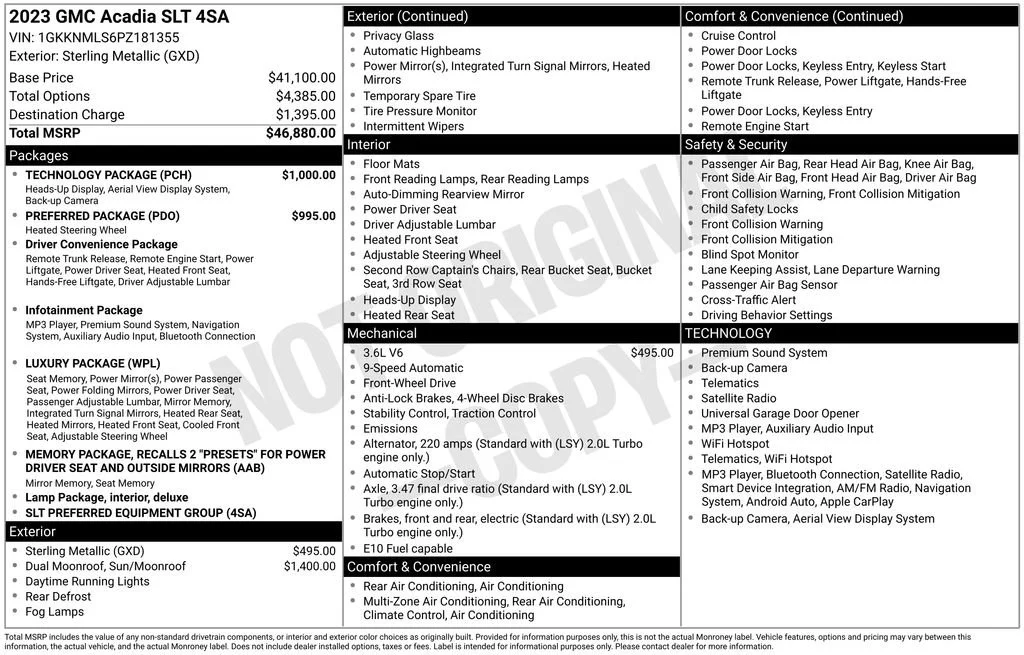 Used 2023 STERLING METALLIC GMC SLT image 12