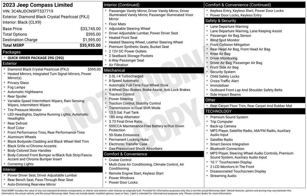 Used 2023 Diamond Black Jeep Limited image 2