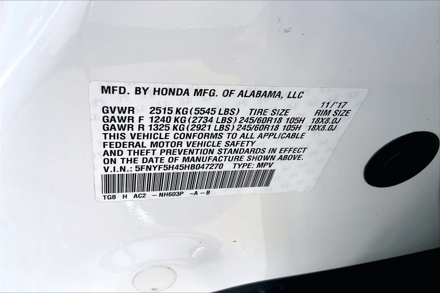 Used 2017 White Diamond Pearl Honda EX image 36