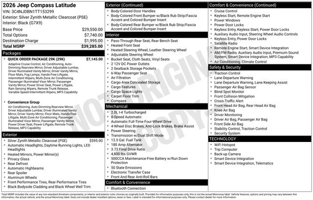 Used 2026 Silver Jeep Latitude image 34