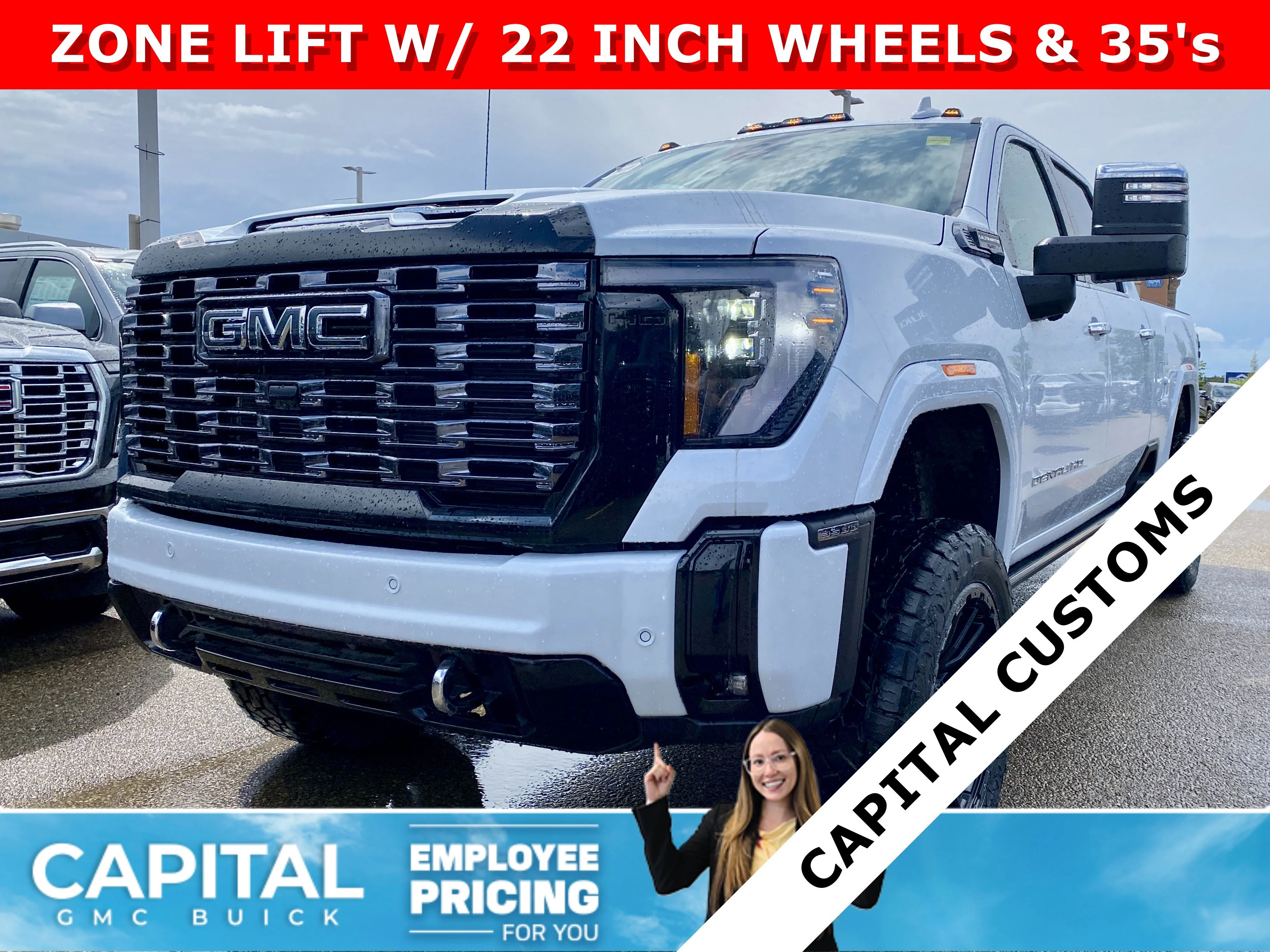 New 2026 GLACIER WHITE TRICOAT GMC Denali Ultimate image 1