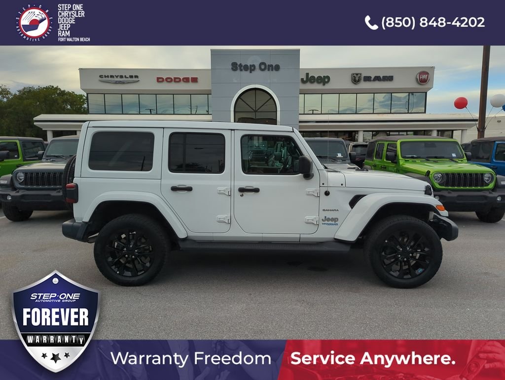 Used 2022 White Jeep Unlimited Sahara 4xe image 7