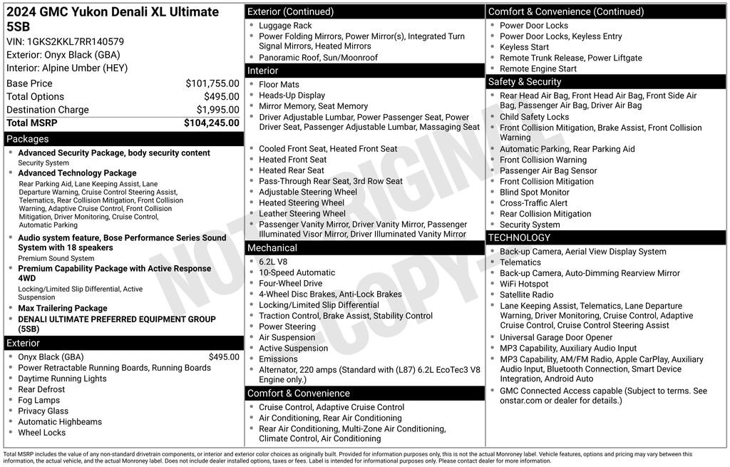 Certified Used 2024 Black GMC Denali Ultimate image 23