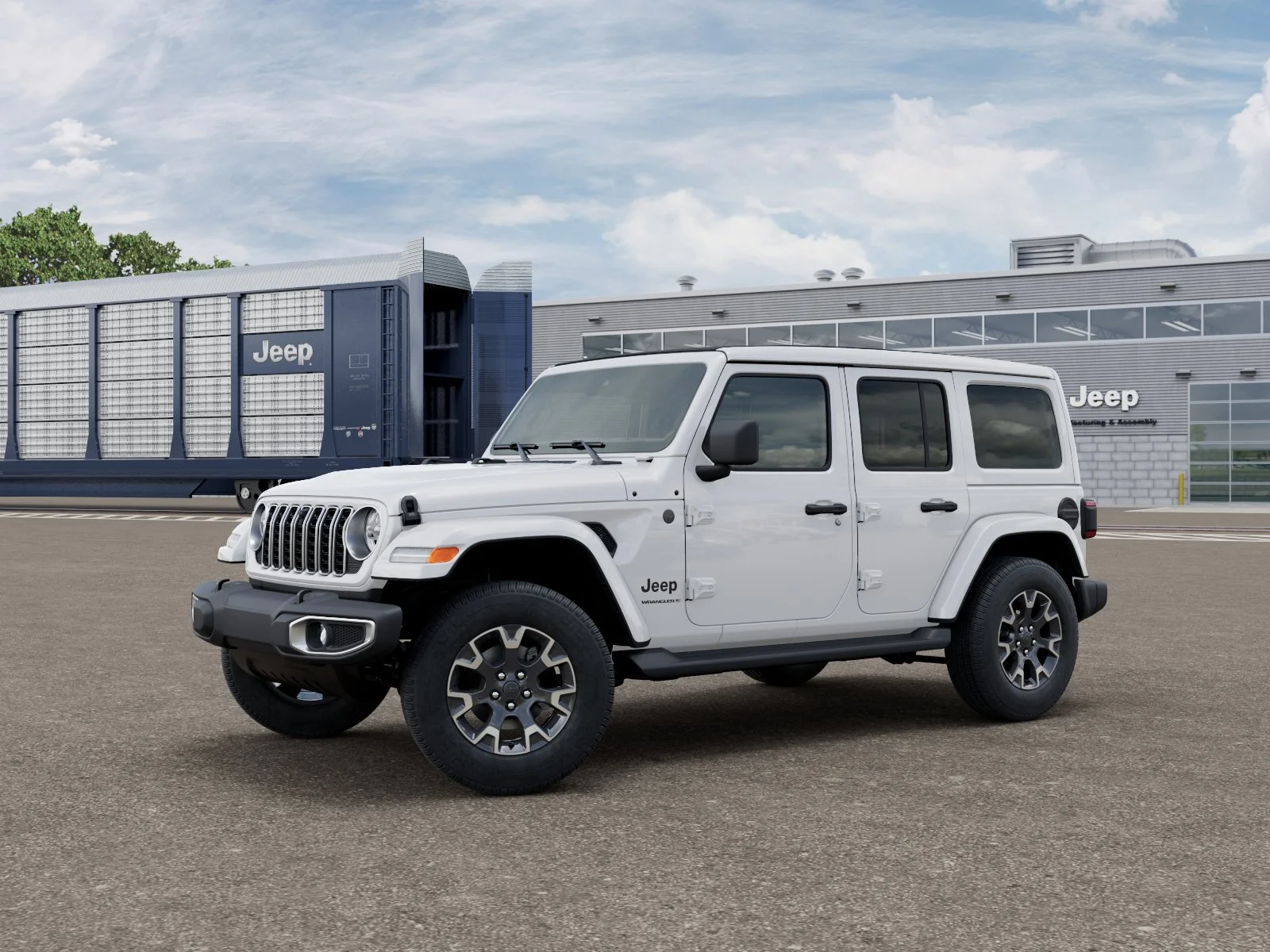 New 2026 Bright White Clear-Coat Exterior Paint Jeep Sahara image 1
