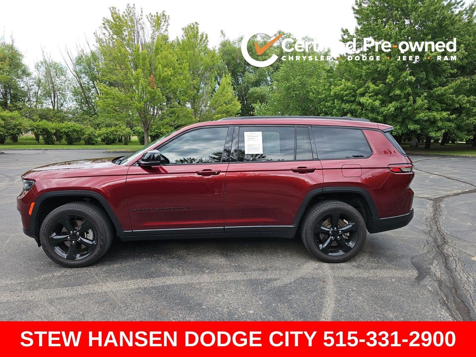 Certified Used 2024 Velvet Red Pearlcoat Jeep Limited image 1