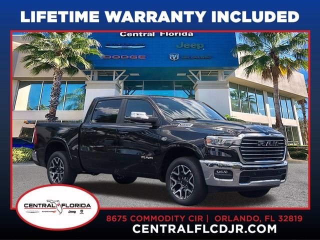 New 2026 Diamond Black Crystal Pearl-Coat Exterior Paint RAM Laramie image 1