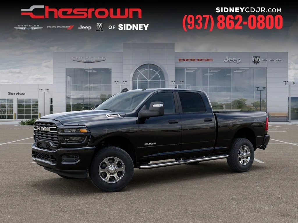 New 2026 Diamond Black Crystal Pearl-Coat Exterior Paint RAM Big Horn image 2