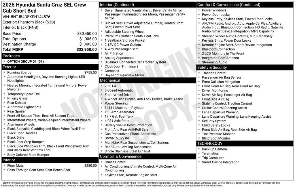 Certified Used 2025 Black Hyundai SEL image 7