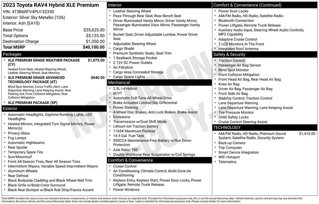 Used 2023 Silver Toyota XLE Premium image 22