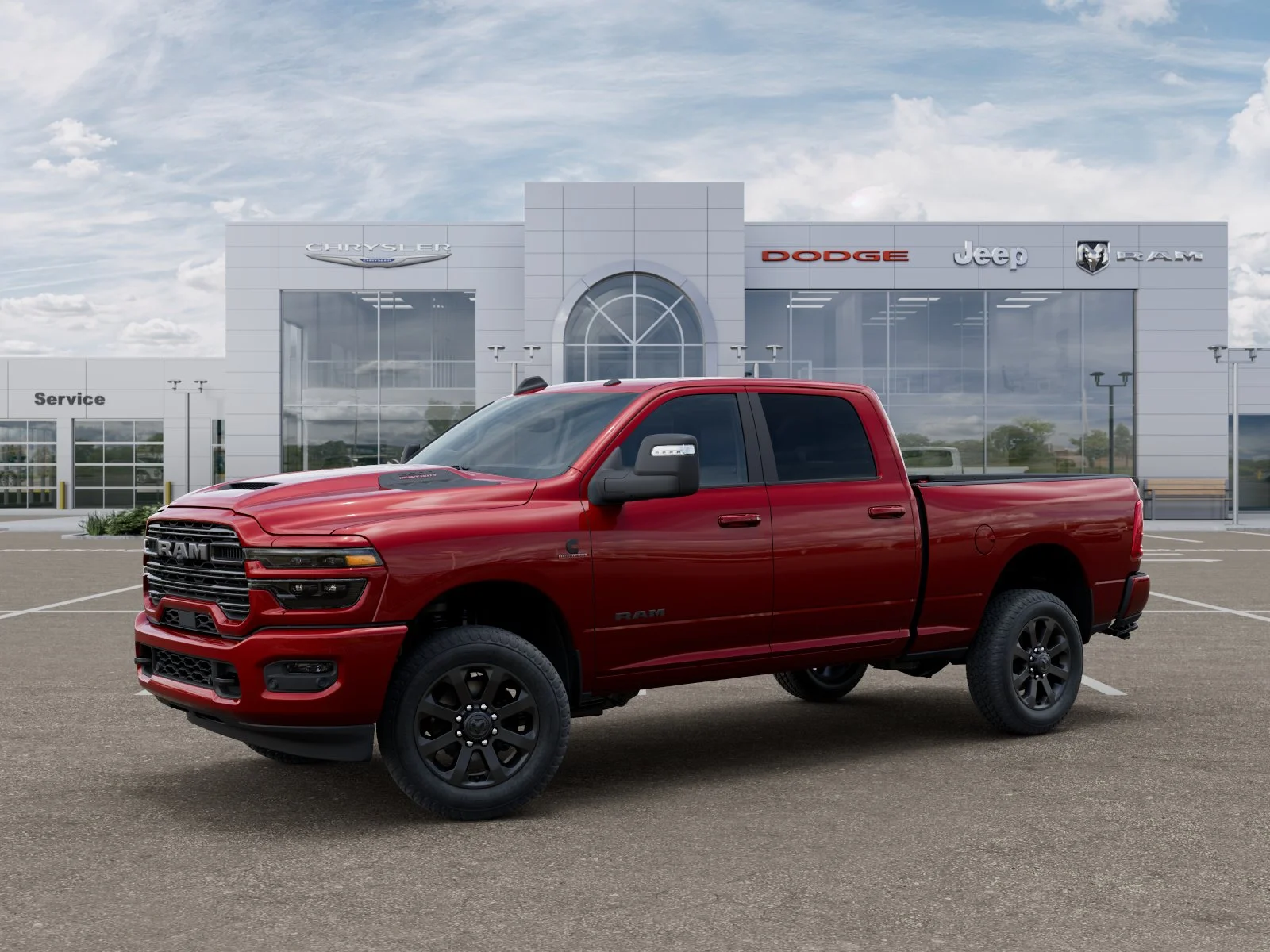New 2026 Molten Red Pearl-Coat Exterior Paint RAM Laramie image 30