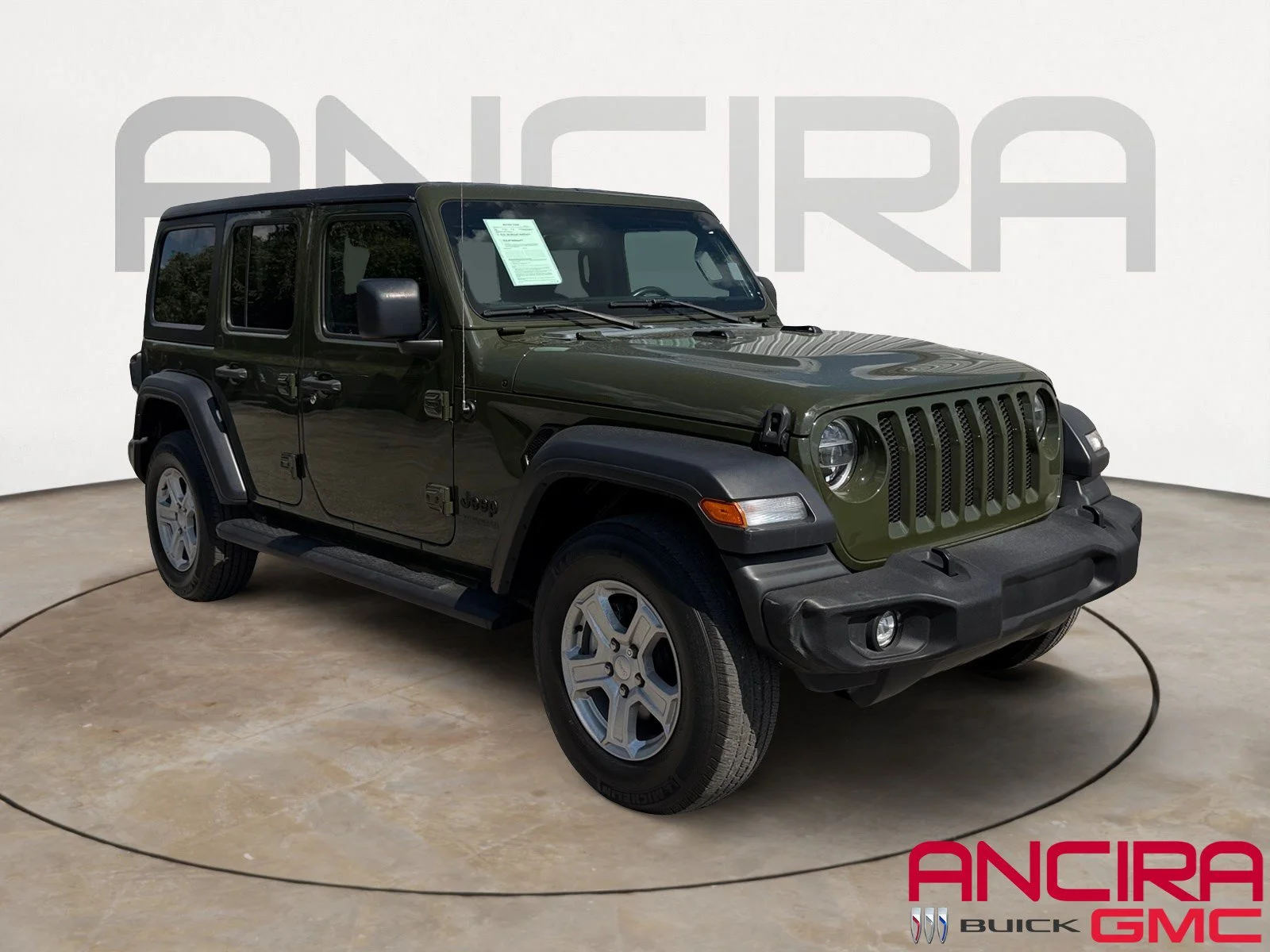 Used 2022 Sarge Green Clearcoat Jeep Unlimited Sport S image 1