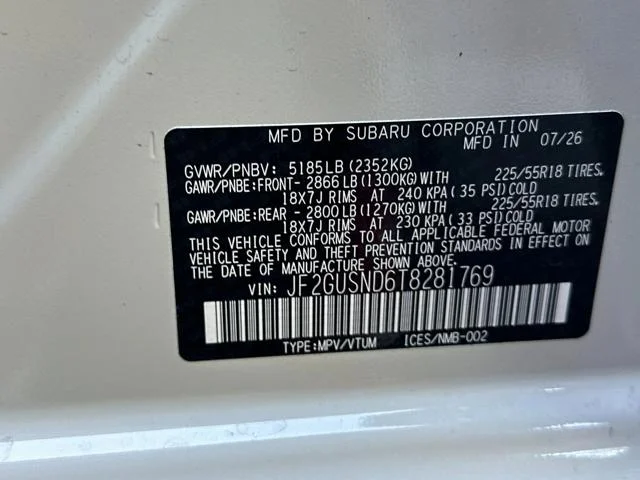 New 2026 CRYSTAL WHITE PEARL Subaru Limited Hybrid image 58