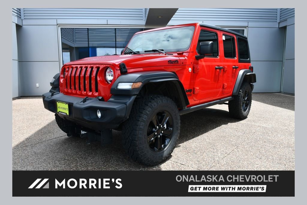 Used 2021 Red Jeep Unlimited Sport S image 1