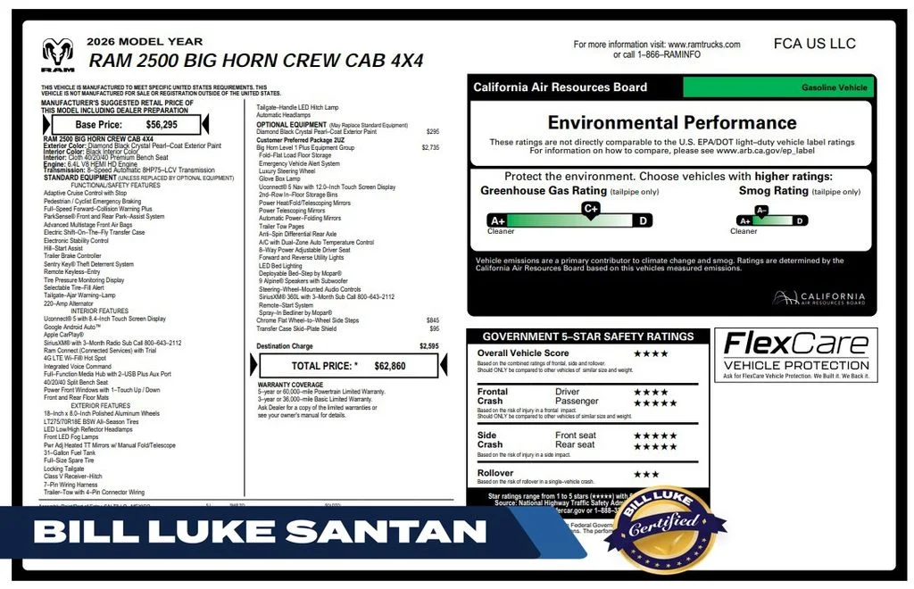 Certified Used 2026 Black Ram Big Horn image 1