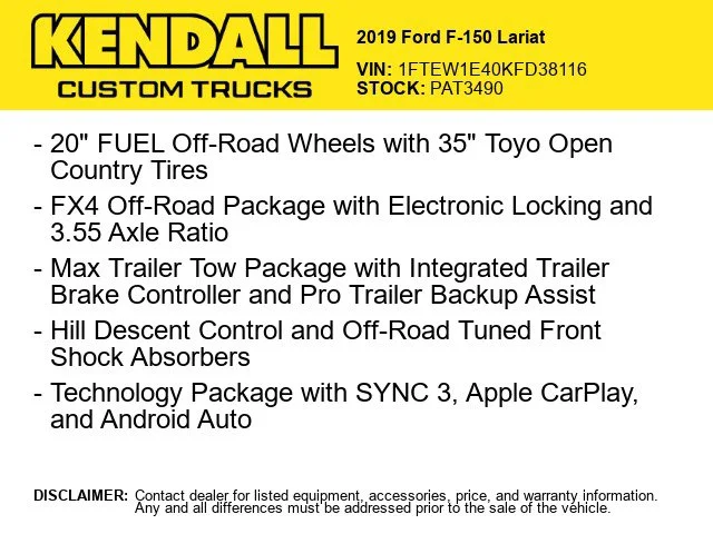 Used 2019 Red Ford Lariat image 2