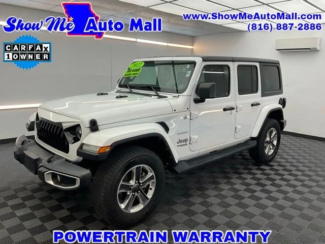 Used 2022 White Jeep Unlimited Sahara image 1