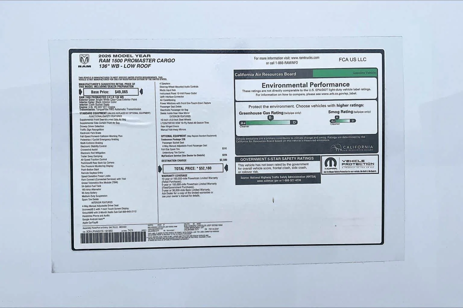 New 2026 Bright White Clearcoat RAM Tradesman image 17