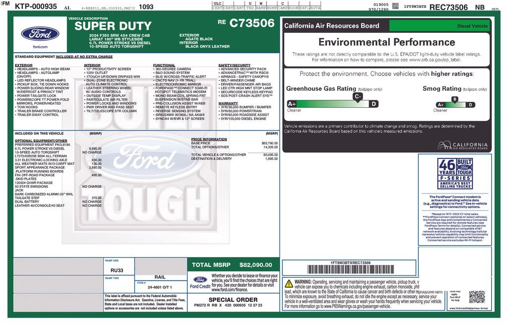 Used 2024 Black Ford Lariat image 3