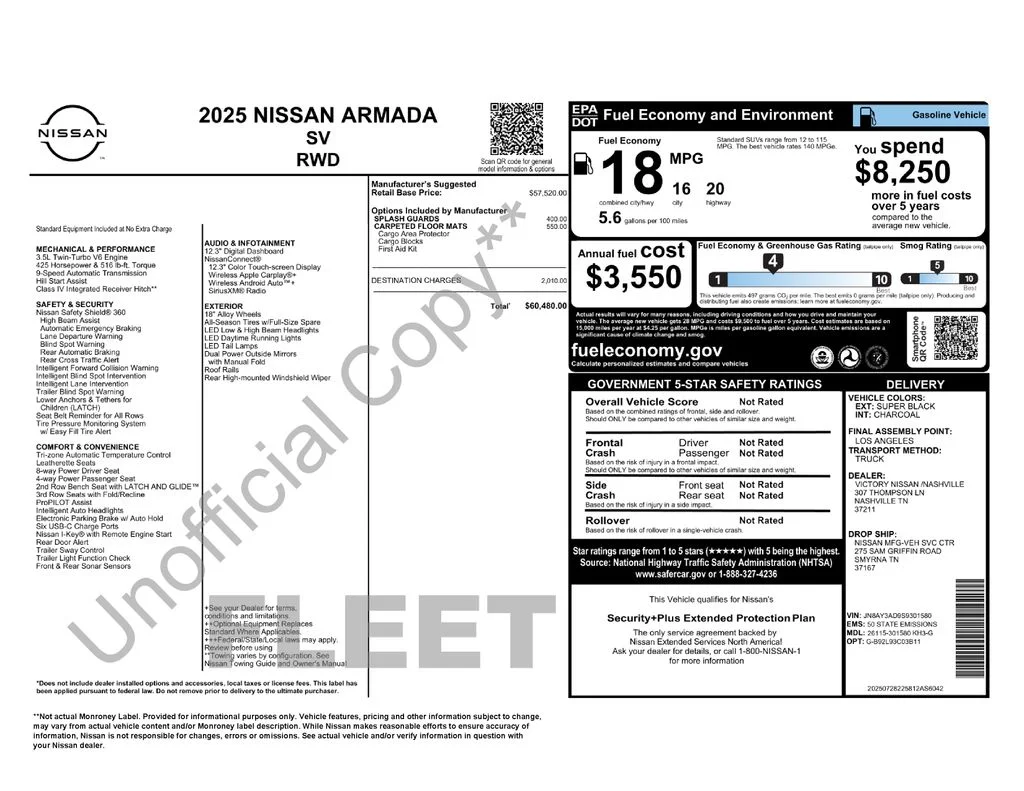 Certified Used 2025 Super Black Nissan SV image 50