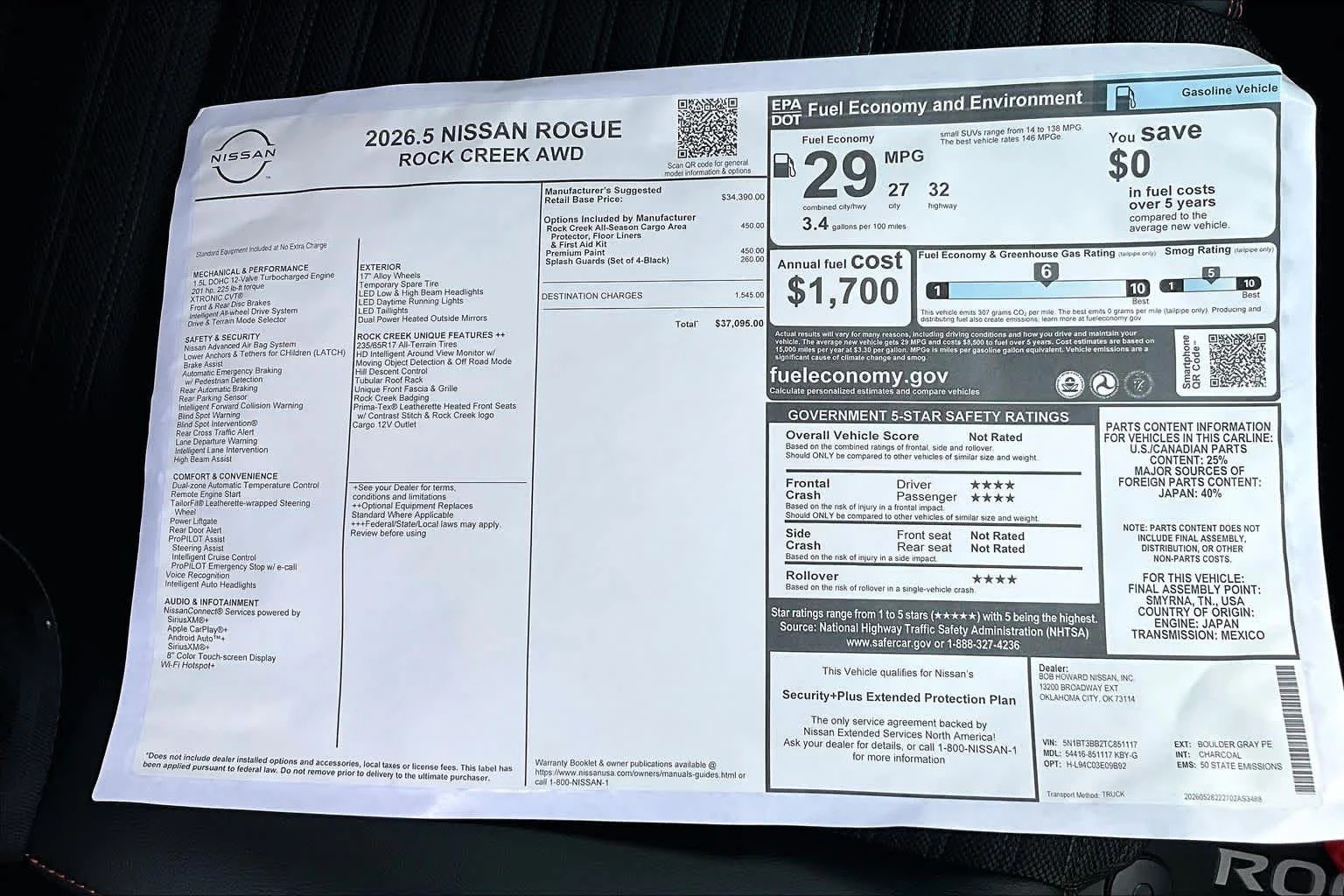 New 2026 Boulder Gray Pearl Nissan Rock Creek image 17