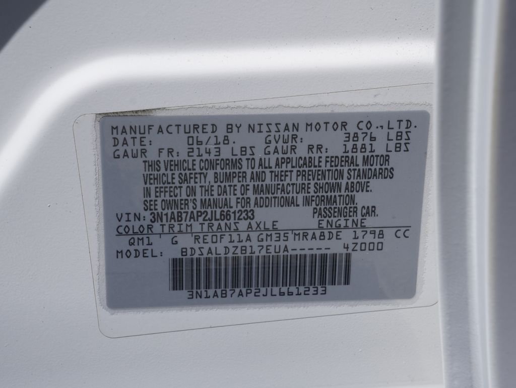 Used 2018 White Nissan SV image 7