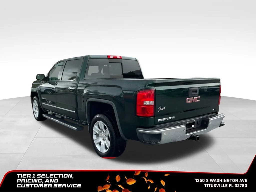 Used 2015 EMERALD GREEN METALLIC GMC SLT image 4
