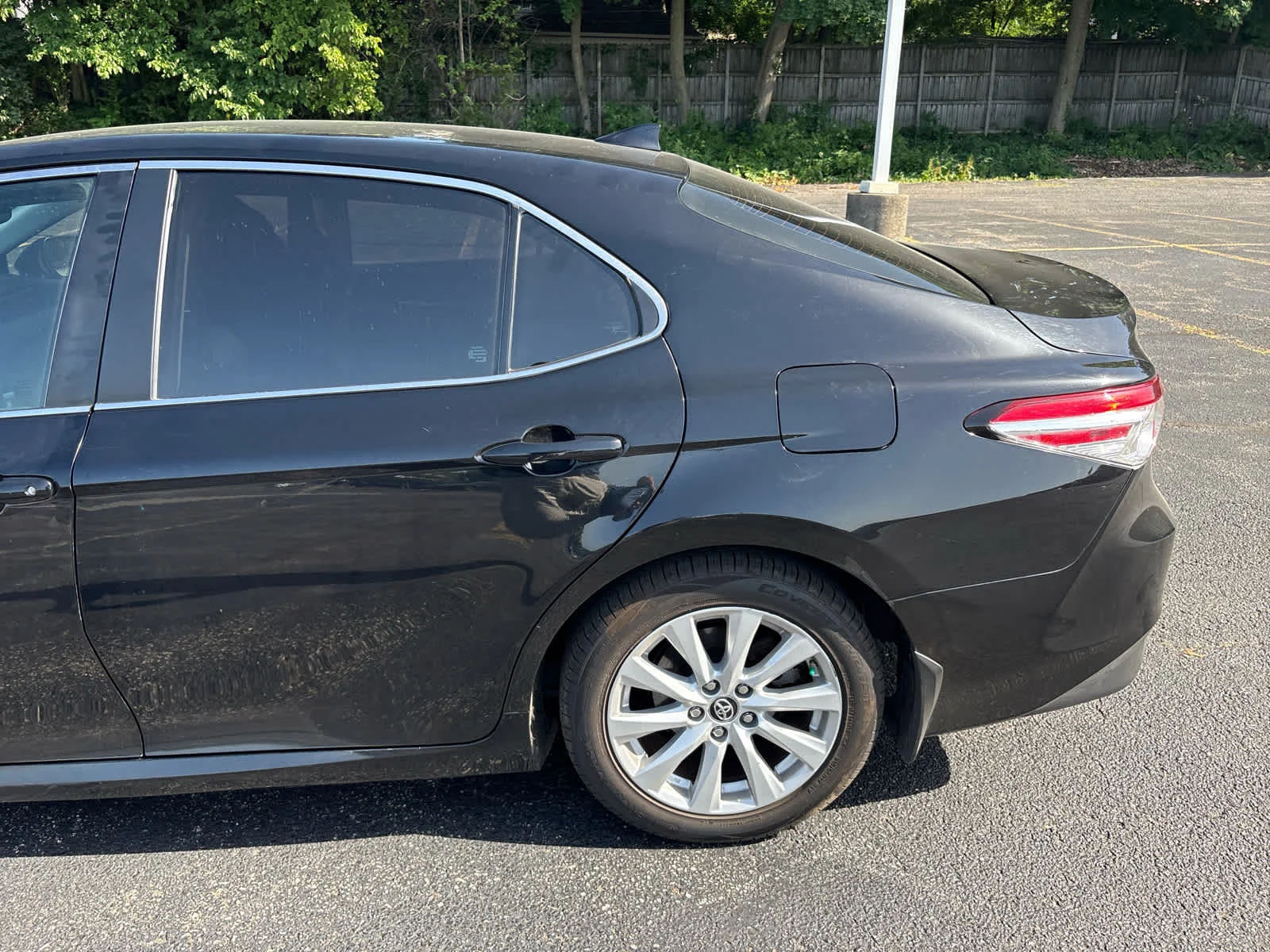 Used 2019 Midnight Black Metallic Toyota LE image 4