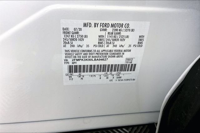 Used 2020 White Ford Titanium image 17